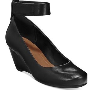 Clarks Bassett Mist Wedge Heels Ankle Strap Sz6.5